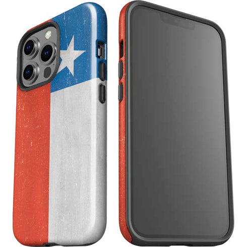 Chile Flag Distressed iPhone 14 Pro Impact Case